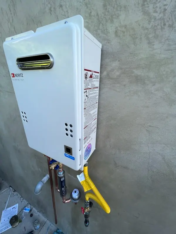 Tankless water heater installation for Ai homes